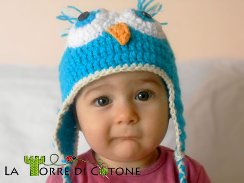 Cappelli: il gufetto cappelli, crochet, cuffietta neonato, uncinetto, cappello gufo