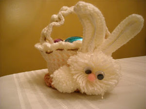 Idee di pasqua: cestino a forma di coniglietto