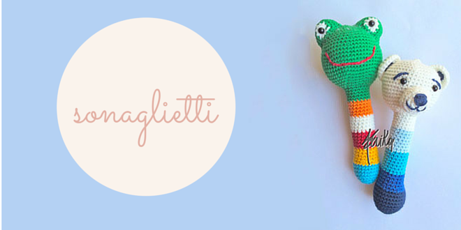 Schema sonagli all'uncinetto per neonato: orso polare e ranocchia