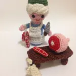 Sal Presepe all'uncinetto: schema macellaio amigurumi