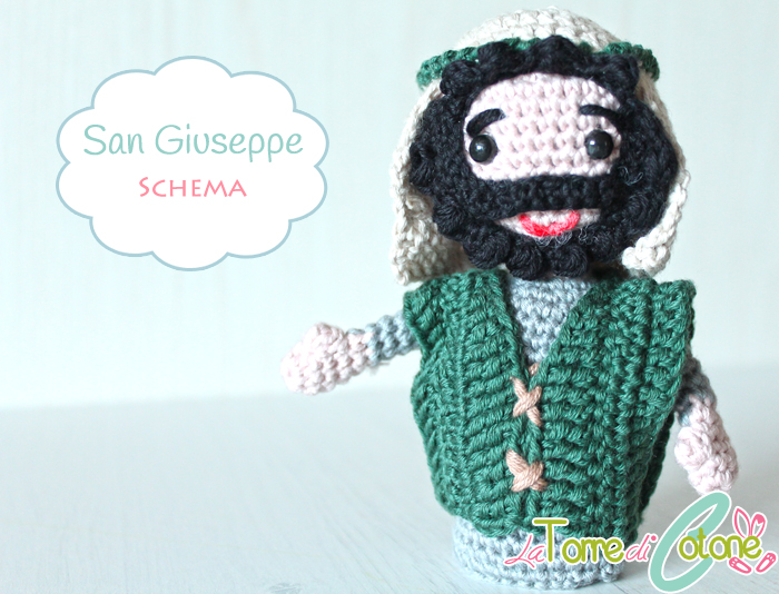 SAL presepe all'uncinetto: schema San Giuseppe amigurumi