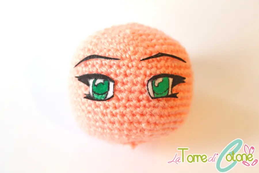 Occhi per amigurumi fai da te in stile manga