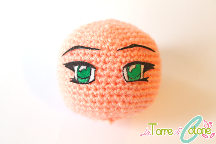 Occhi per amigurumi fai da te in stile manga