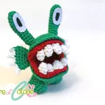 Schema pianta carnivora all'uncinetto: il Chompy degli Skylanders!