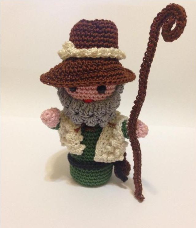 Schema pastore: Sal presepe all'uncinetto