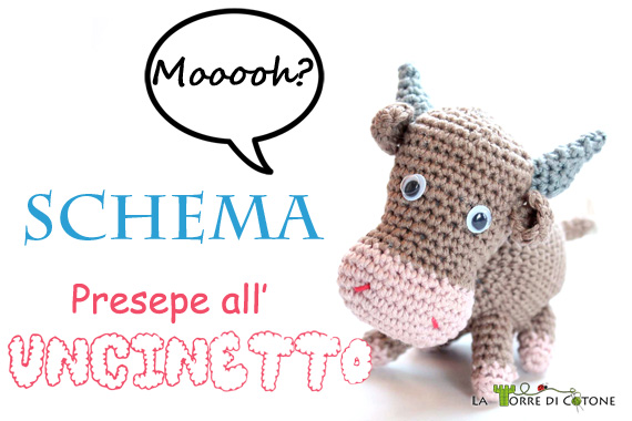 SAL Presepe all’Uncinetto: schema bue amigurumi
