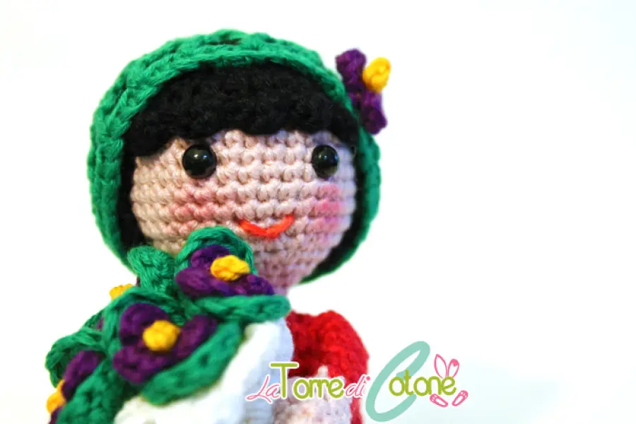 Presepe all’uncinetto 2014: la fioraia