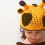 Giraffe crochet beanie