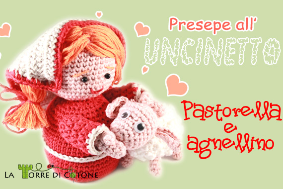 Presepe amigurumi: presentazione pastorella e agnellino