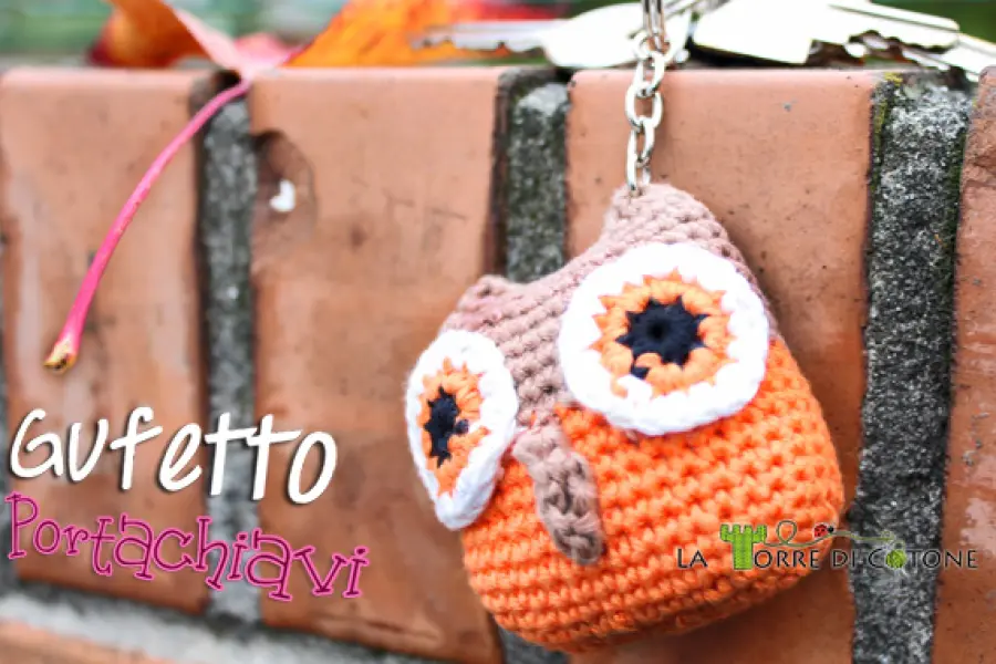 Gufi all'uncinetto - Schema gufetto portachiavi