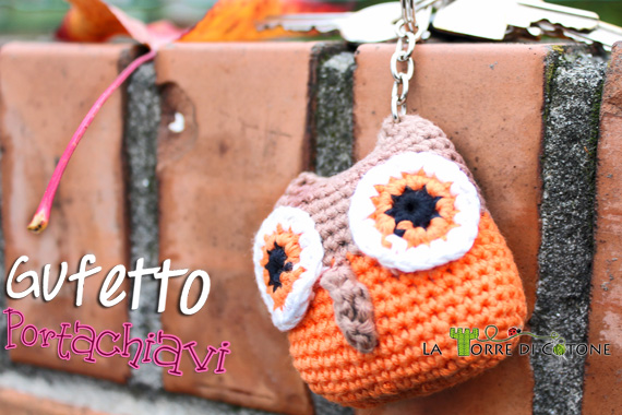 Gufi all'uncinetto - Schema gufetto portachiavi