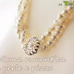 Collana romantica in perle e pizzo