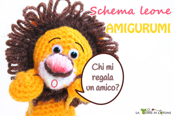 Schema leone amigurumi all'uncinetto