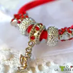 Bracciali fai da te - Fettuccia e perline in metallo