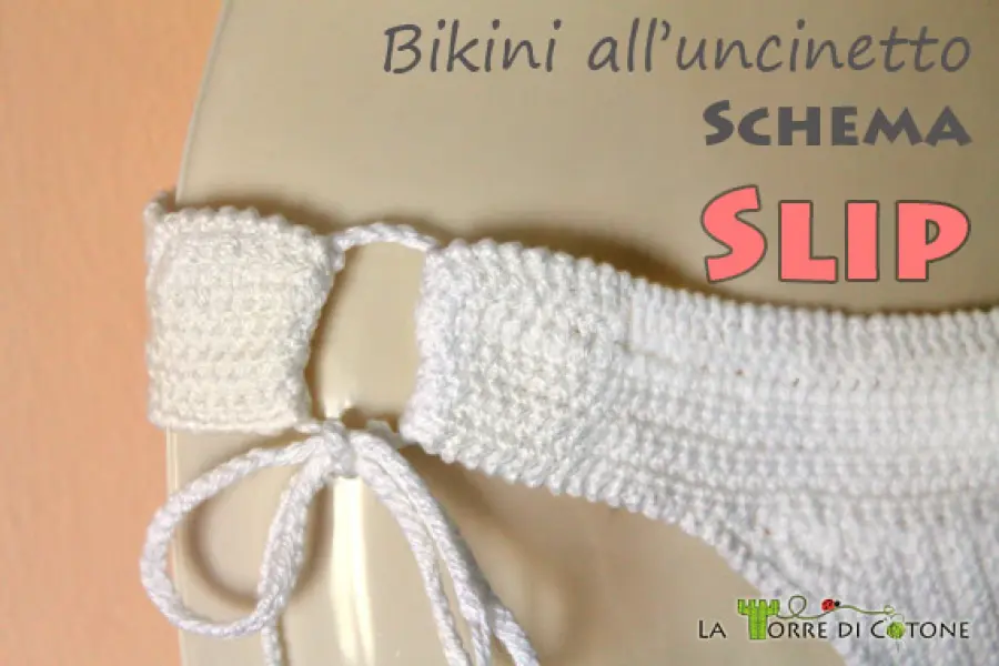 Bikini fatto a mano: schema slip all’uncinetto