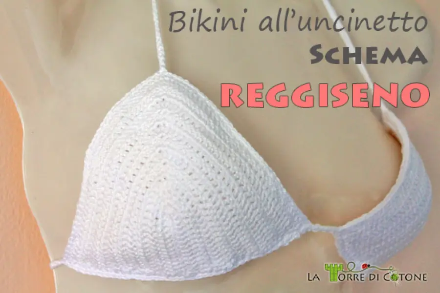 Bikini fatto a mano: schema reggiseno all'uncinetto