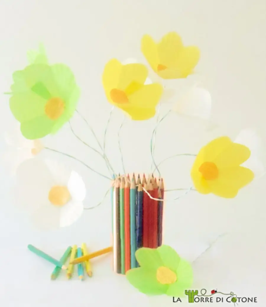 Come fare un bouquet di fiori di carta riciclata