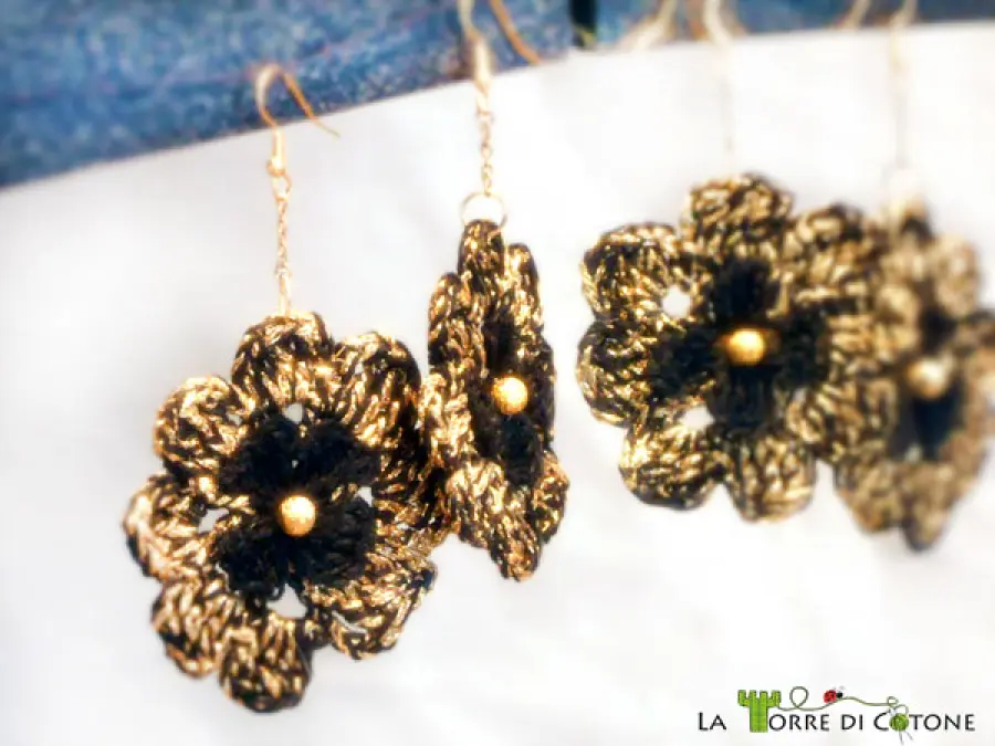 Come fare degli orecchini all'uncinetto: schema gratis