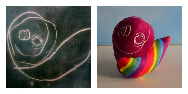 I disegni dei bambini si trasformano in morbidi pupazzi