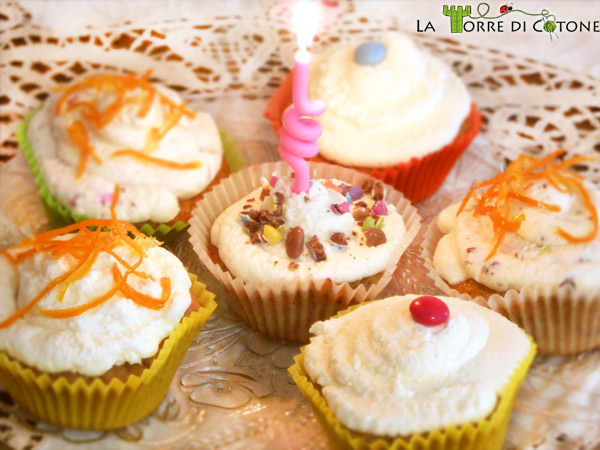 Ricetta dei cupcakes agli smarties e arancia
