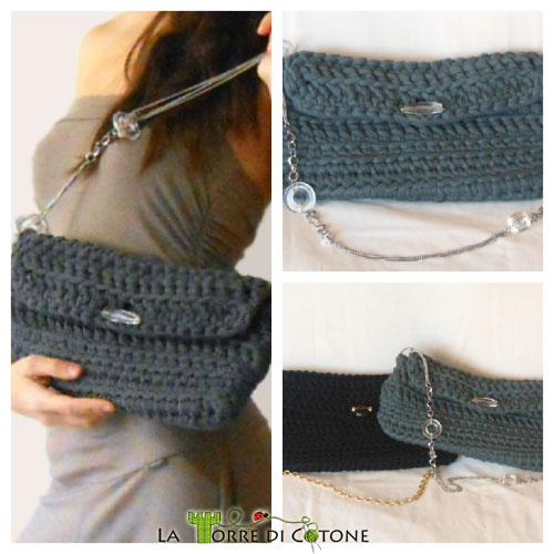 Pattern: La Svamp! Borsa in fettuccia un po' svampita