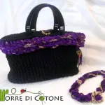 Borsa in fettuccia per l'inverno con collana