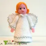 Presepe all'uncinetto: l'arcangelo Gabriele