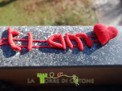 Un'idea regalo - Scritta personalizzata amigurumi