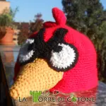 Cappello Angry Birds all'uncinetto