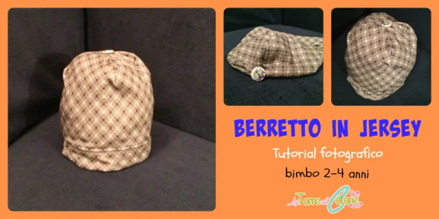 Cucire un berretto in jersey per bimbo di 2-4 anni - tutorial fotografico