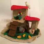 17° schema sal presepe all'uncinetto: il pollaio