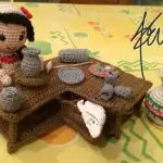 16° schema sal presepe all'uncinetto: la vasaia