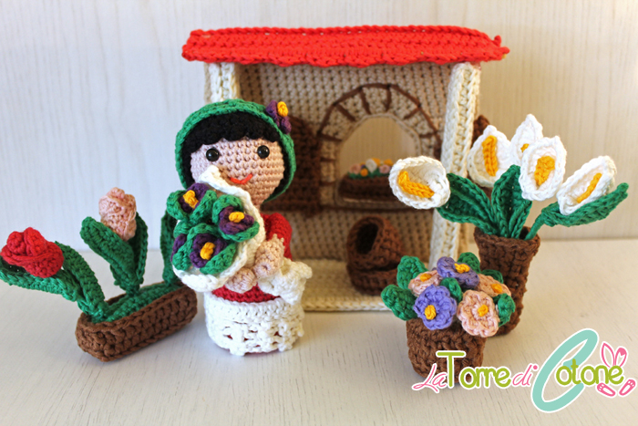 12°schema sal presepe all'uncinetto: la bottega della fioraia - Prima parte