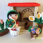 12°schema sal presepe all'uncinetto: la bottega della fioraia - Prima parte