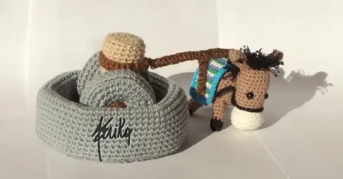 10° schema presepe all'uncinetto: la macina