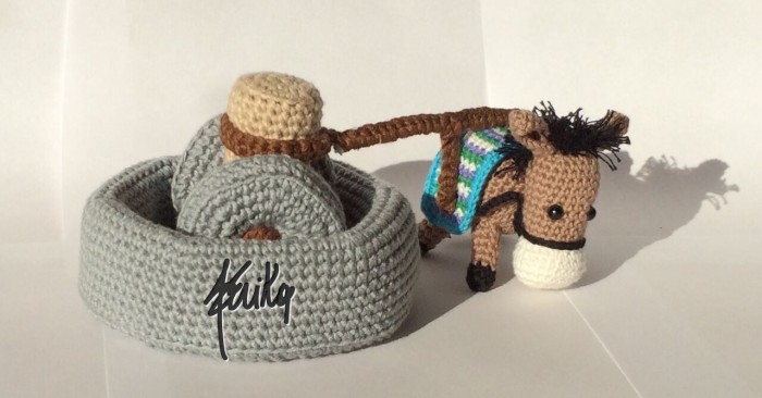 10° schema presepe all'uncinetto: la macina