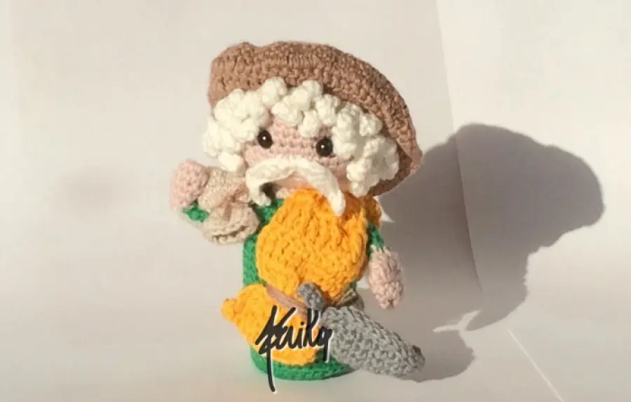 9° schema presepe all'uncinetto: il mugnaio