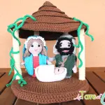 6° Schema presepe amigurumi: la capanna