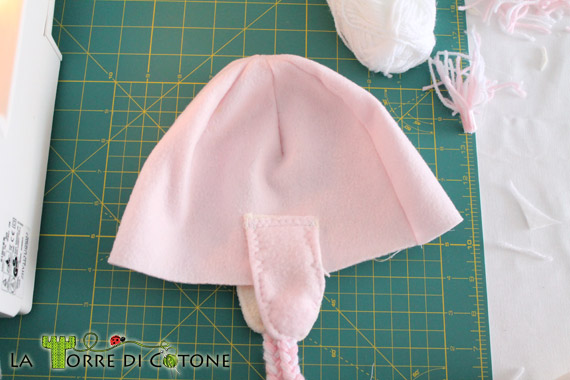 Cuffietta con orecchie in pile - Cartamodello