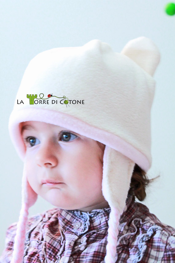 Cuffietta con orecchie in pile - Cartamodello