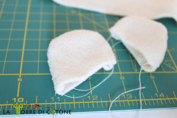 Cuffietta con orecchie in pile - Cartamodello